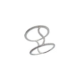 Double Band Diamond Ring-White Gold-Bijoux Village Fine Jewellers