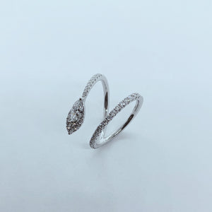 18 Karat White Gold "Snake" Ring-rings-Bijoux Village Fine Jewellers