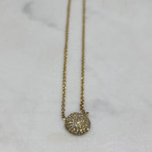 Load image into Gallery viewer, 14 Karat Yellow Gold Pave Half Dome Diamond Necklace-necklace-Bijoux Village Fine Jewellers
