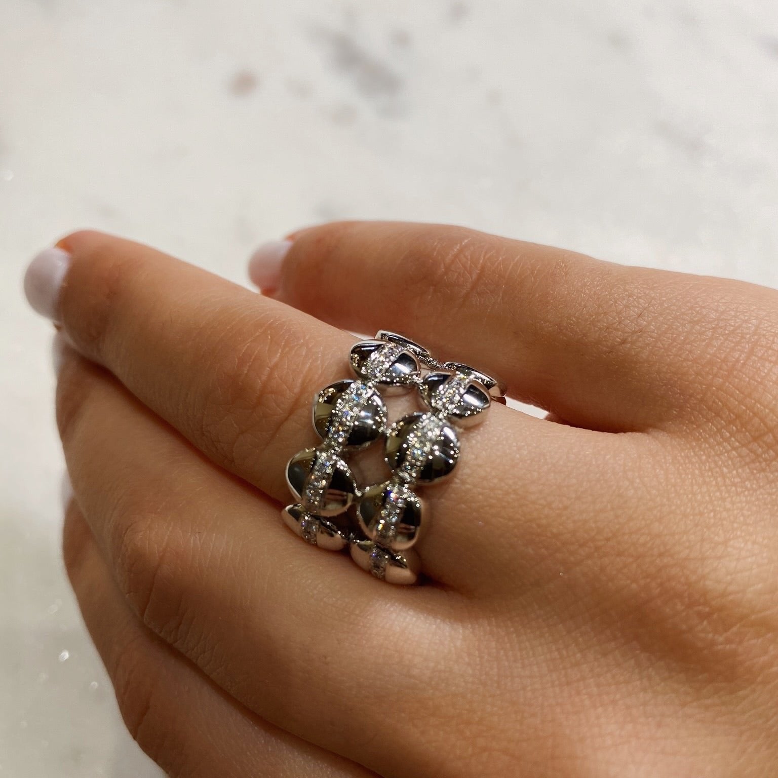 Modern Luxe Diamond Band-White Gold-Bijoux Village Fine Jewellers