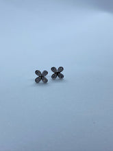 Load image into Gallery viewer, 18 Karat White Gold Diamond Clover Stud (Pair)-earring-Bijoux Village Fine Jewellers
