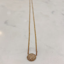 Load image into Gallery viewer, 14 Karat Yellow Gold Pave Half Dome Diamond Necklace-necklace-Bijoux Village Fine Jewellers
