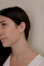 Load image into Gallery viewer, &quot;Florence&quot; - Diamond Hoop Earrings-earring-Bijoux Village Fine Jewellers
