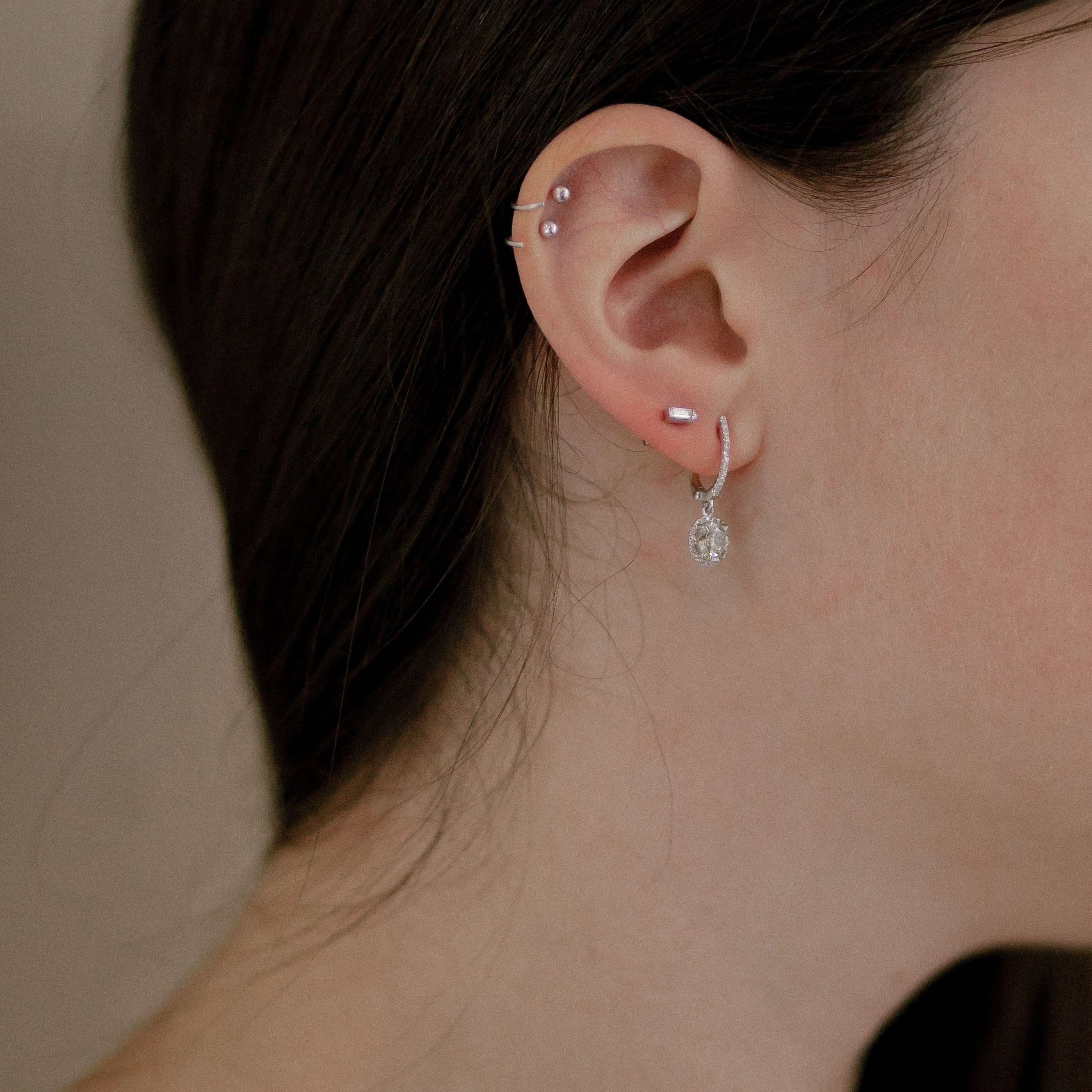 Yellow & White Diamond Drop Earrings – 1.75 CT-White Gold-Bijoux Village Fine Jewellers