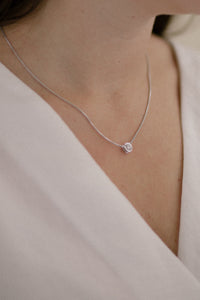 "Margot" - Solitaire Diamond Necklace-Necklace-Bijoux Village Fine Jewellers