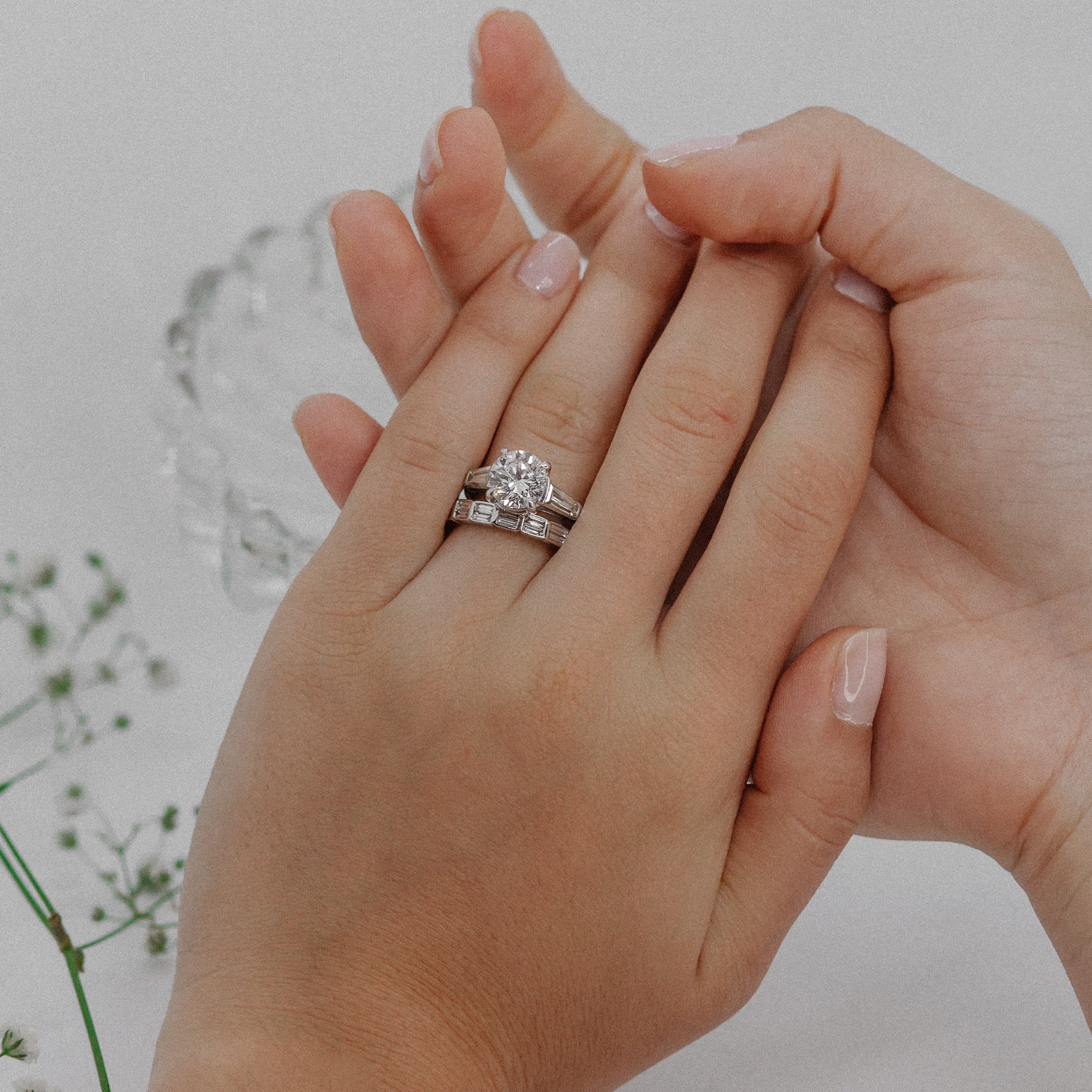 Baguette Diamond Eternity Band - .94 CTs (white or yellow gold)-White Gold-Bijoux Village Fine Jewellers