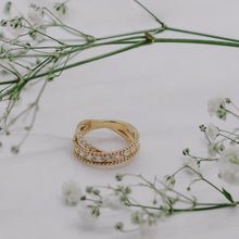 Load image into Gallery viewer, &quot;Lucy&quot; - Beaded Cross Ring-rings-Bijoux Village Fine Jewellers
