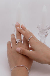 "Ella" - 2 Pears Diamond Band-rings-Bijoux Village Fine Jewellers