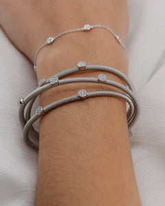 "Layla" - Cuff Bracelet With Diamonds-Bracelet-Bijoux Village Fine Jewellers