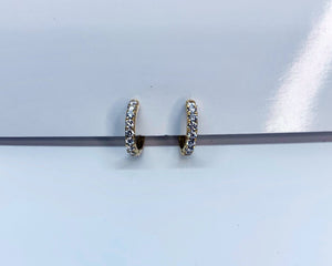 "Kenna" - Diamaond Hoop Earrings-earring-Bijoux Village Fine Jewellers