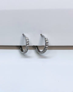 "Mia" - Diamond Hoop earrings-earring-Bijoux Village Fine Jewellers