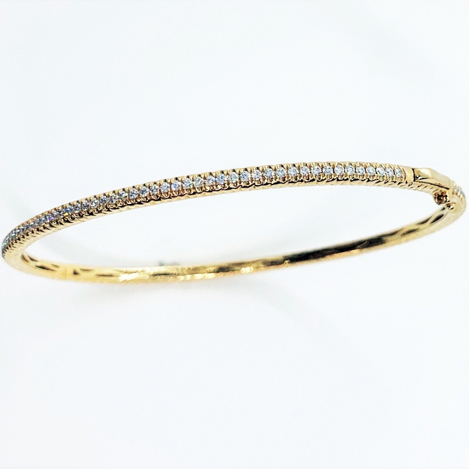 Yellow Gold Diamond Bangle-Bijoux Village Fine Jewellers