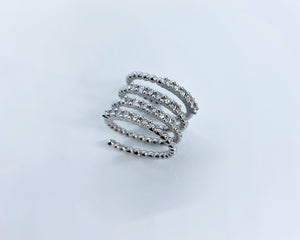 "Tatum" - 4 Row Beaded Diamond Ring-rings-Bijoux Village Fine Jewellers