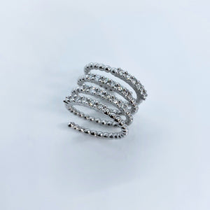 "Tatum" - 4 Row Beaded Diamond Ring-rings-Bijoux Village Fine Jewellers