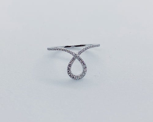 18 Karat White Diamond Twist Ring-rings-Bijoux Village Fine Jewellers