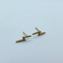 Load image into Gallery viewer, 18 Karat Yellow Gold Lightning Bolt Diamond Studs (Pair)-earring-Bijoux Village Fine Jewellers
