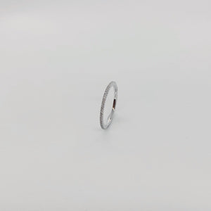 18 Karat White Diamond Thin Eternity Band-rings-Bijoux Village Fine Jewellers