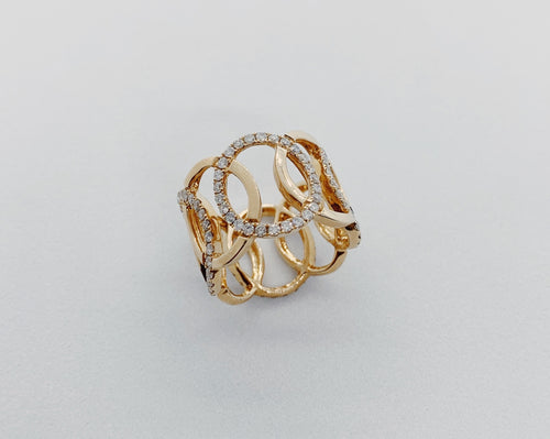 14 Karat Yellow Gold Diamond Circle Band 1.2 CTs-rings-Bijoux Village Fine Jewellers