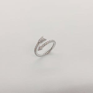 14 Karat White Diamond Arrow Wrap Around Ring-rings-Bijoux Village Fine Jewellers