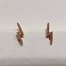 Load image into Gallery viewer, 18 Karat Yellow Gold Lightning Bolt Diamond Studs (Pair)-earring-Bijoux Village Fine Jewellers
