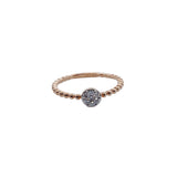 Rose Gold Beaded Diamond Ring-Bijoux Village Fine Jewellers