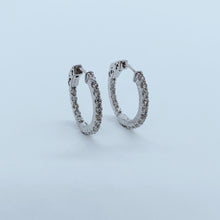 Load image into Gallery viewer, &quot;Honey Hoops&quot; - 14 Karat Diamond Hoop Earrings-earring-Bijoux Village Fine Jewellers
