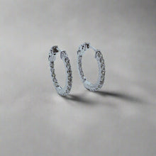 Load image into Gallery viewer, &quot;Honey Hoops&quot; - 14 Karat Diamond Hoop Earrings-earring-Bijoux Village Fine Jewellers
